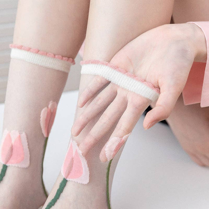 Tulip Floral Socks