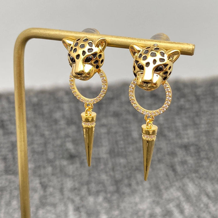 Leopard Head Earrings