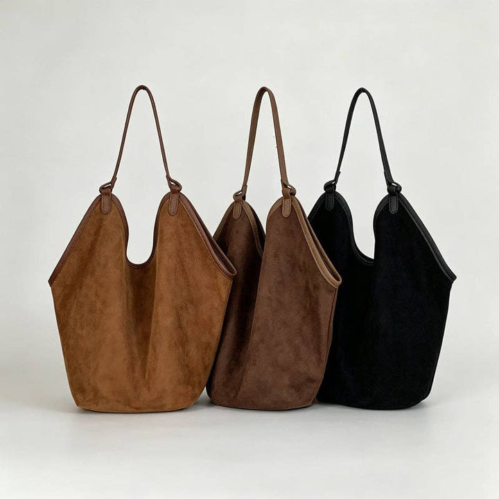 Angular Soft Shoulder Tote: Camel / F