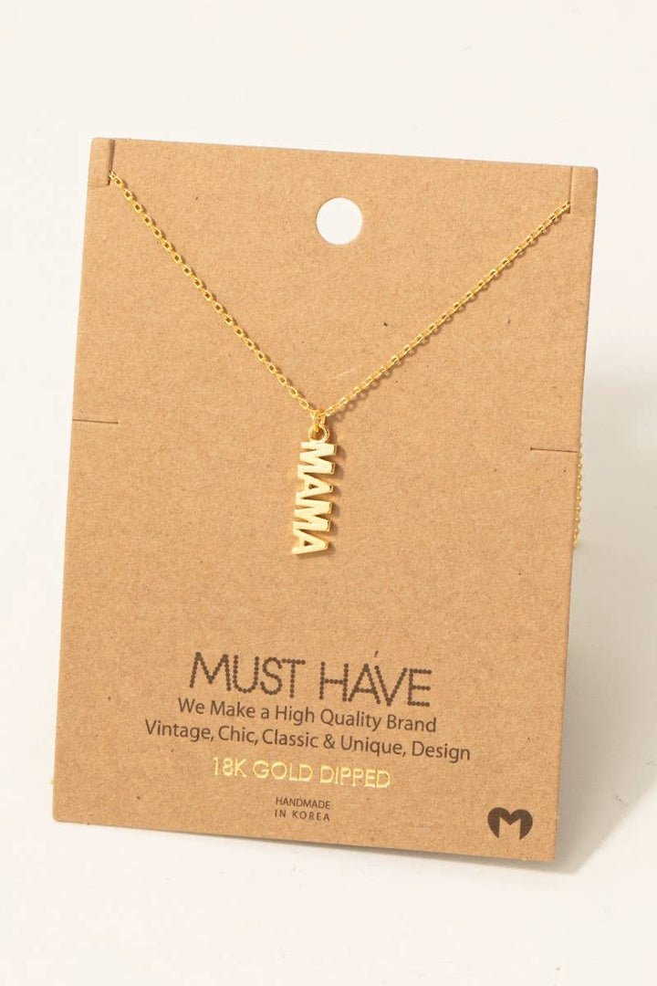 Mama Pendant Necklace