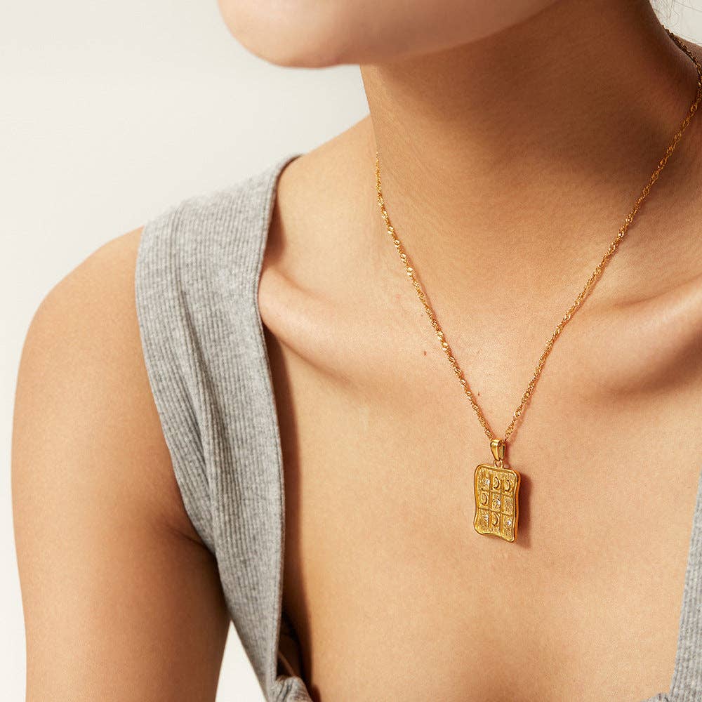 Vintage Zircon Heart Necklace DPJN49: 6