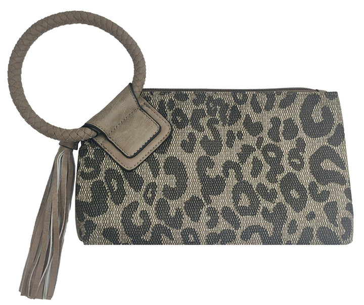 BP204 Fashion Cuff Handle Tassel Wristlet Clutch: Cow