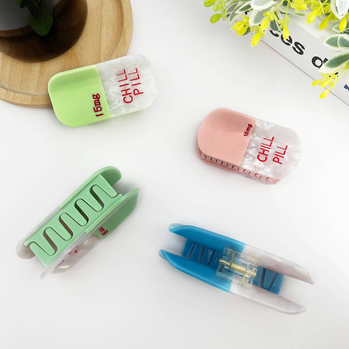 Acetate Pill Hair Clips,Nurses Day Hair Claw Clip: A
