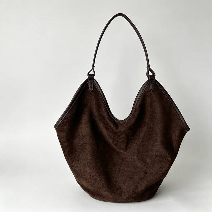 Angular Soft Shoulder Tote: Camel / F