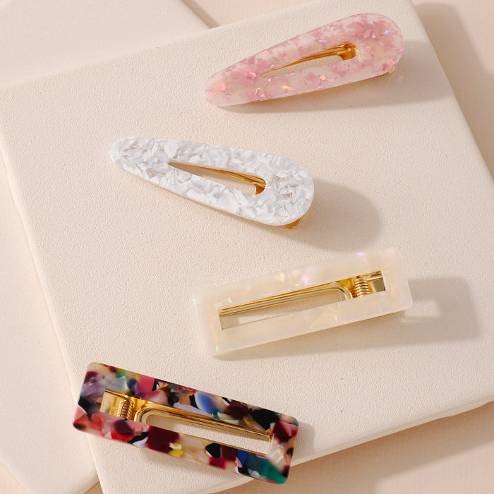 Set of 4 Mixed Acetate Hair Clips