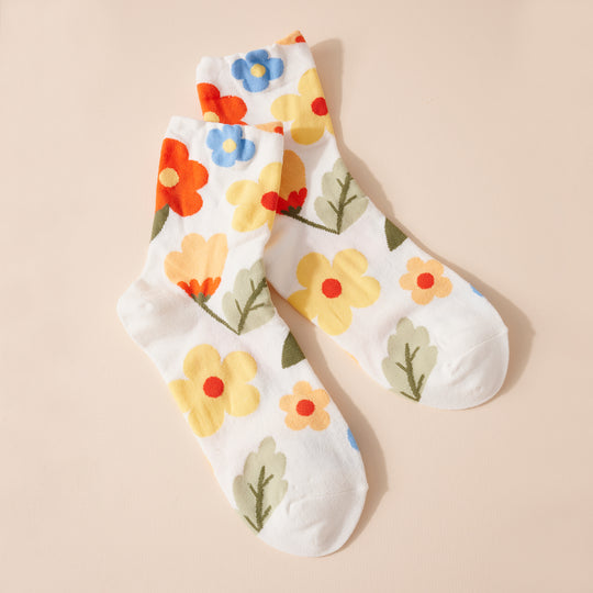 Floral Print Socks