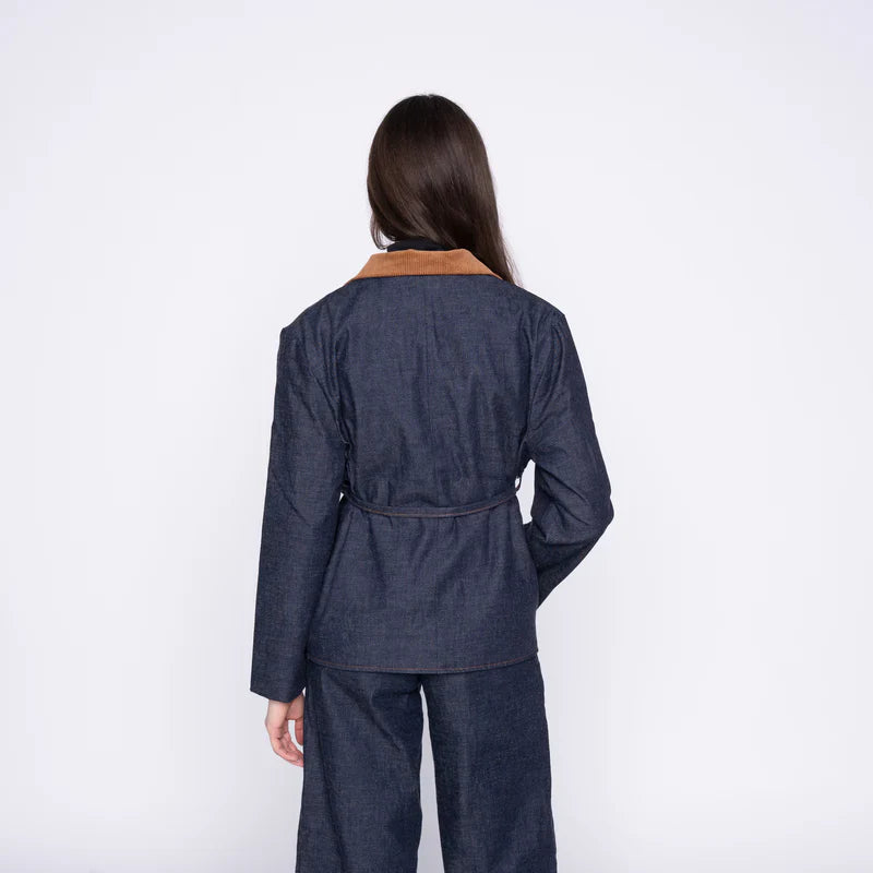 Naked & Famous Balmoral Jacket Slub Nep Rinsed Indigo