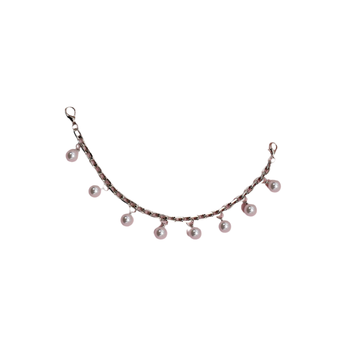 Silver Pearl Shoe Chain Silver