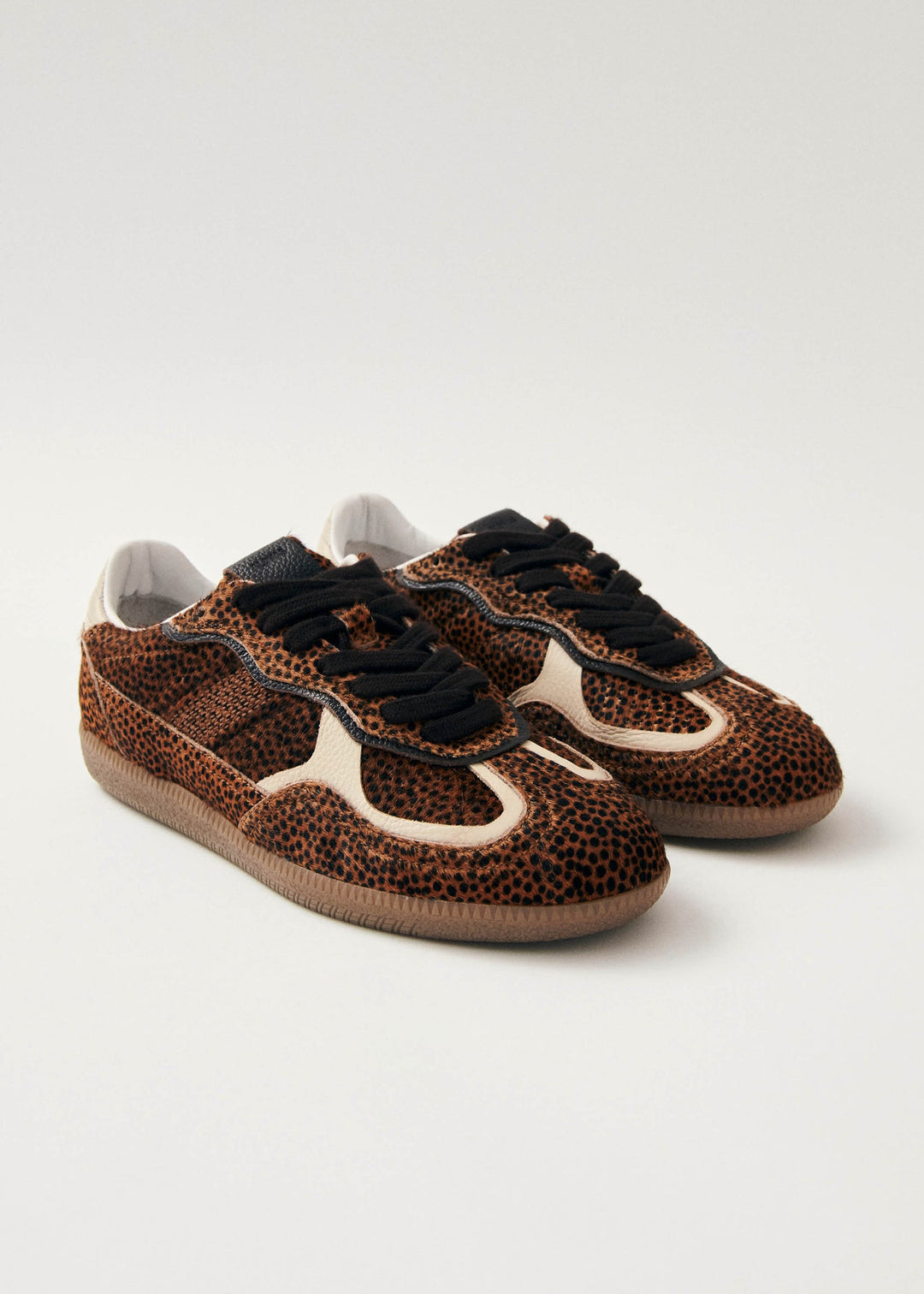 Alohas Calf Hair Leopard Print Sneakers