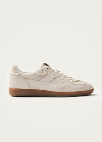 Alohas Crochet Cream Leather Sneakers