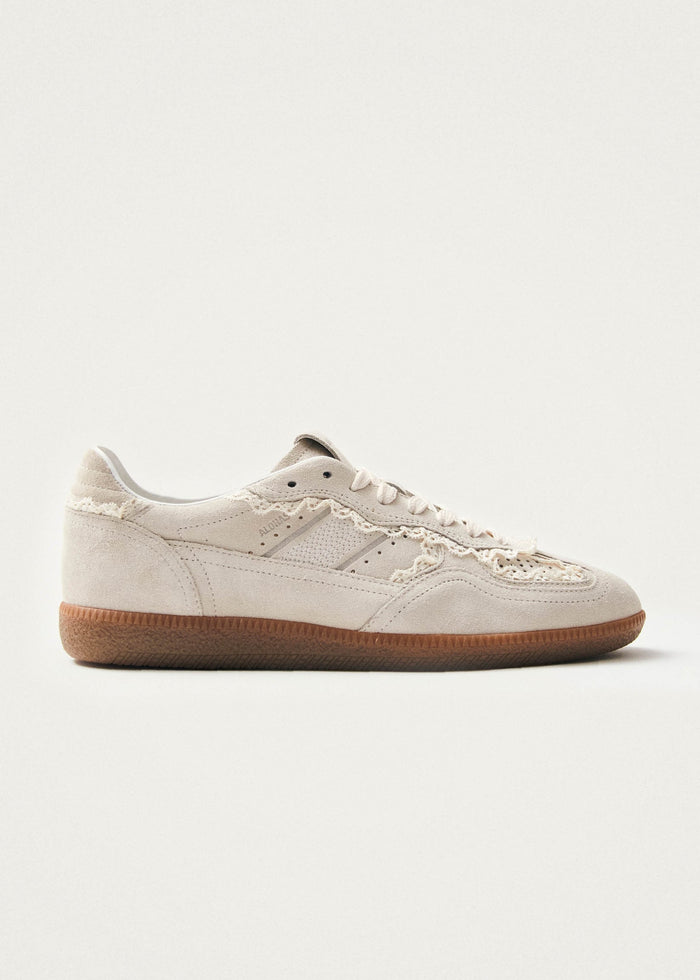 Alohas Crochet Cream Leather Sneakers