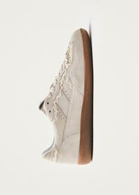 Alohas Crochet Cream Leather Sneakers