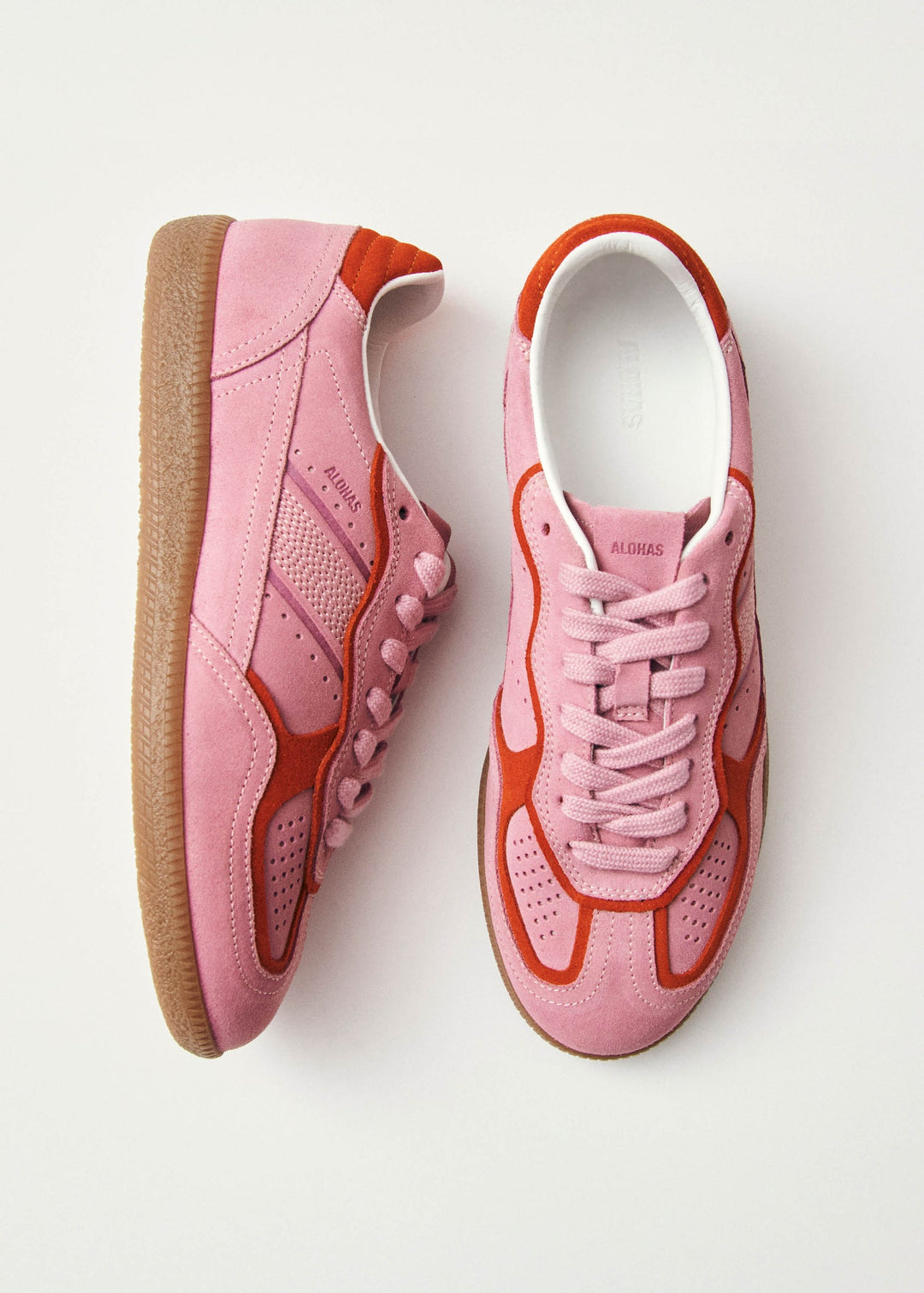 Alohas Rife Sea Pink Leather Sneakers