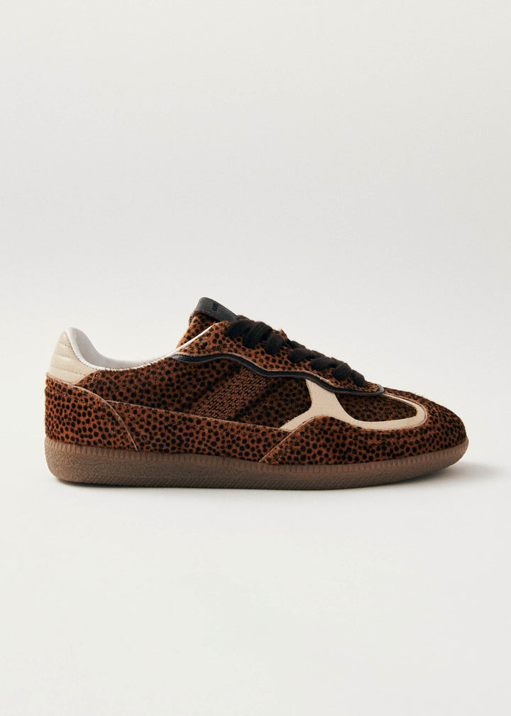 Alohas Calf Hair Leopard Print Sneakers