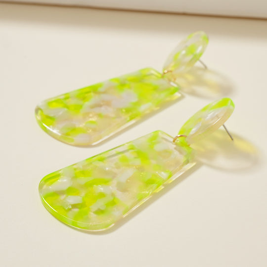 Neon Tortoise Drop Earrings