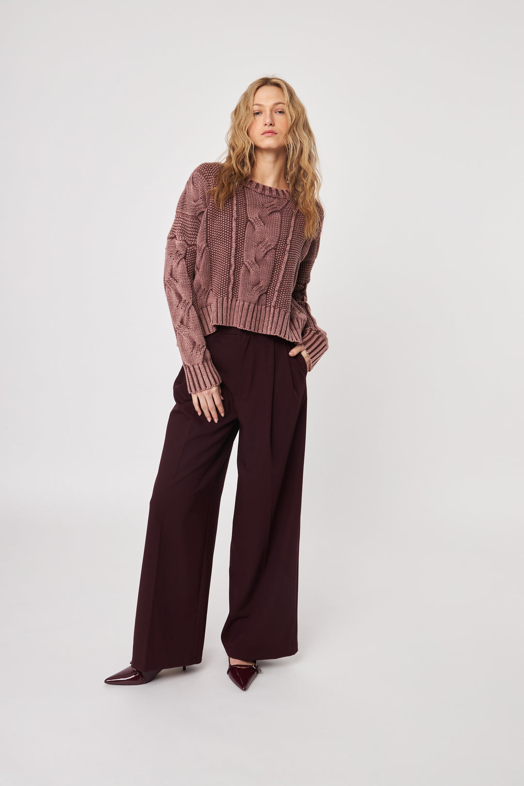 John + Jenn Washed Cable Knit