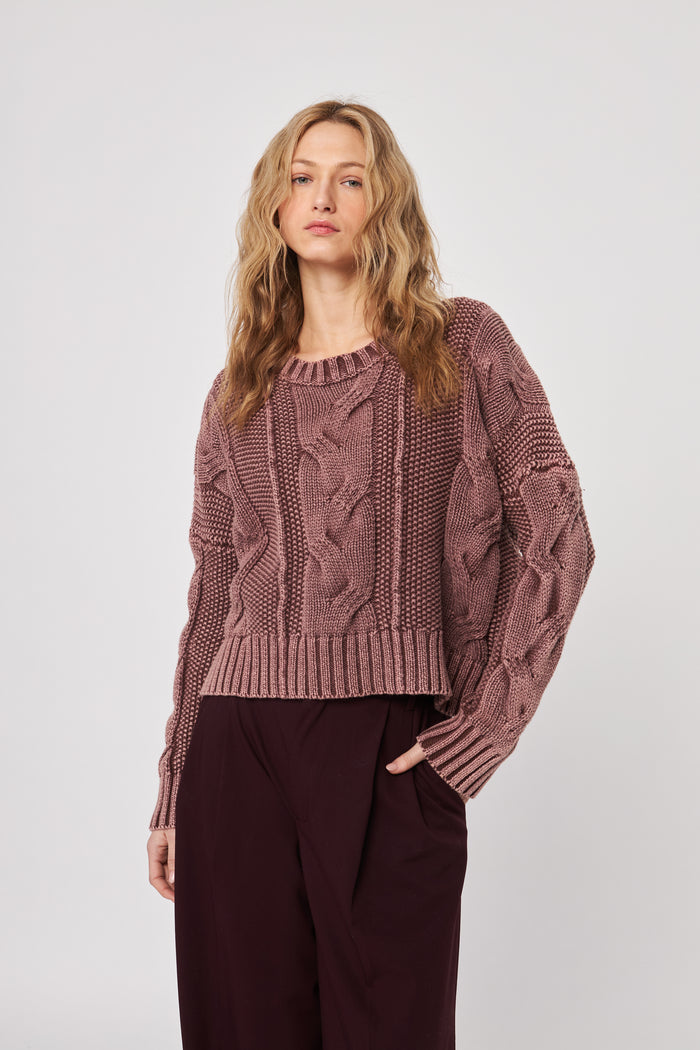 John + Jenn Washed Cable Knit