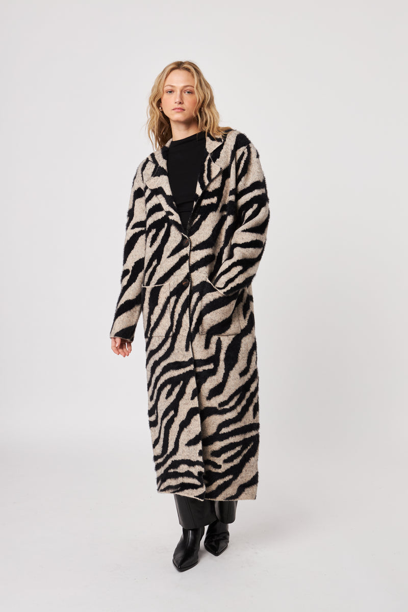 John + Jenn Zebra Overcoat
