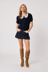 John + Jenn Lace Collar Knit