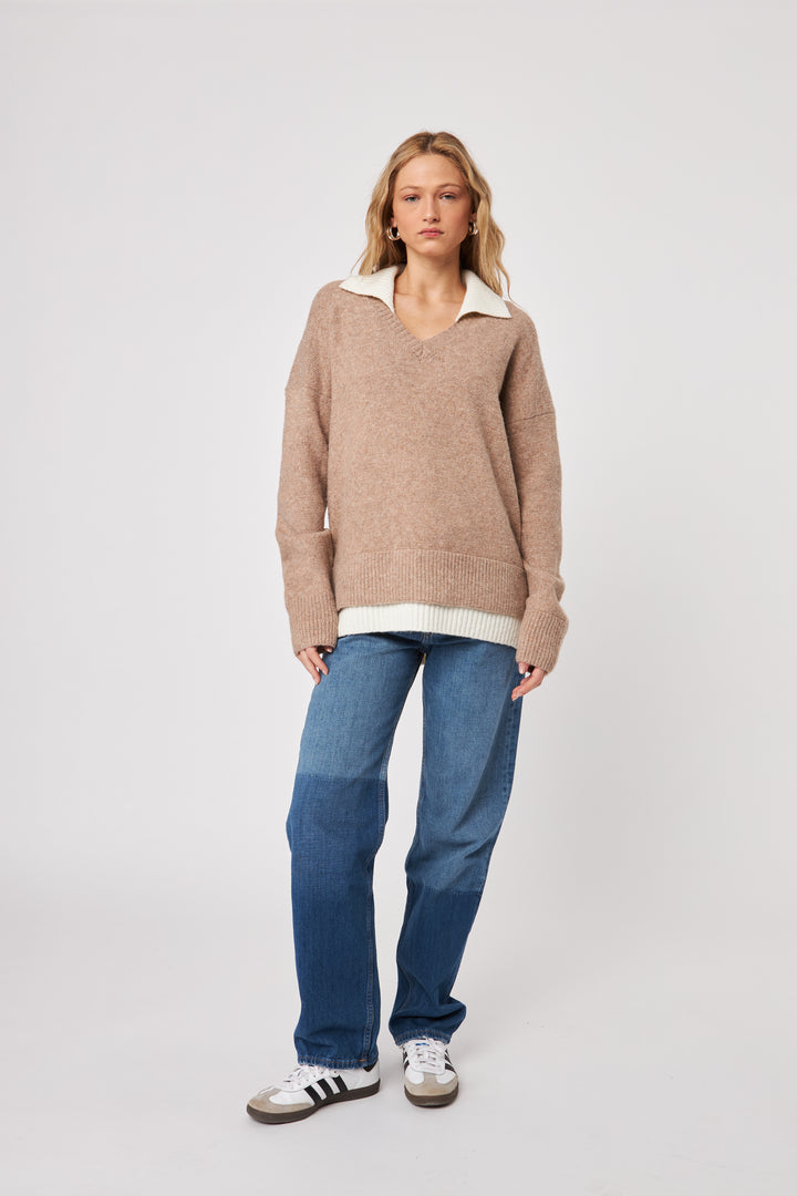 John + Jenn Knit Collar Jumper