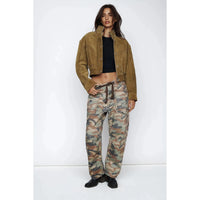 Free People Moxie Printed Low Slung Barrel Jeans