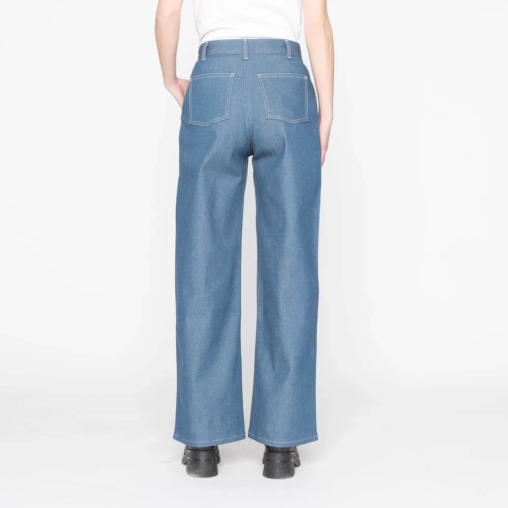 Naked & Famous Maudie in Antique Blue Stretch Denim