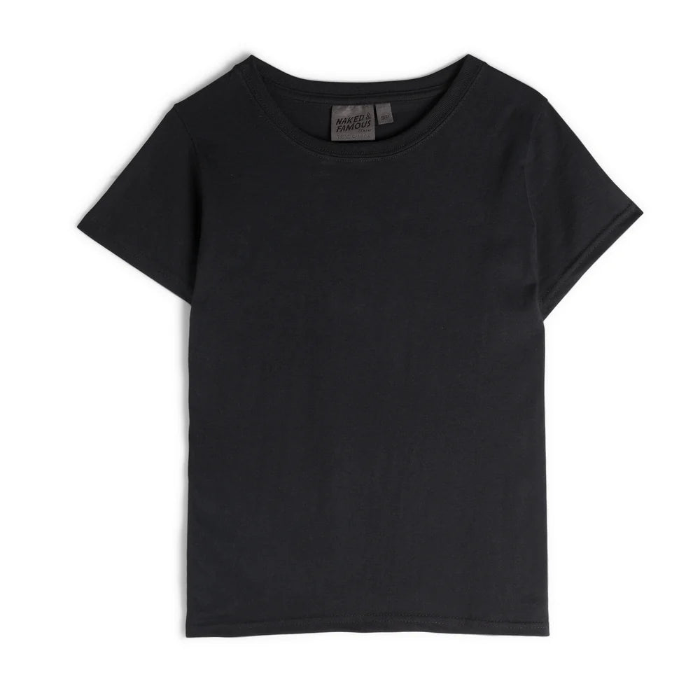Naked and Famous Circular Knit Ballet Tee in Black