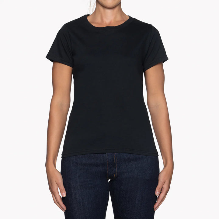 Naked and Famous Circular Knit Ballet Tee in Black