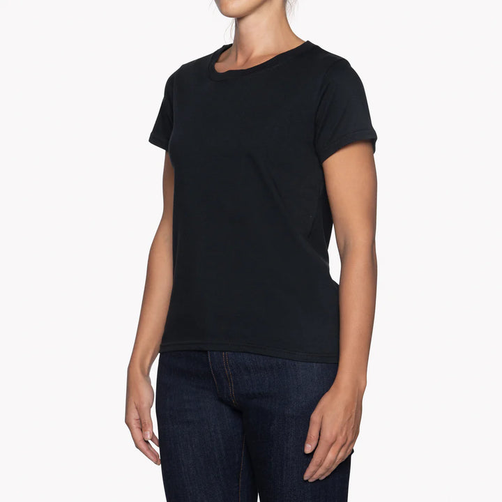 Naked and Famous Circular Knit Ballet Tee in Black