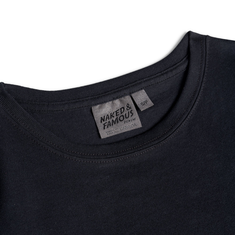 Naked and Famous Circular Knit Ballet Tee in Black