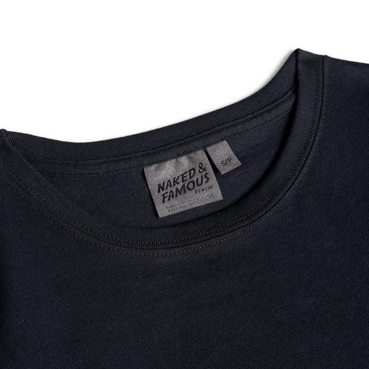 Naked and Famous Circular Knit Ballet Tee in Black