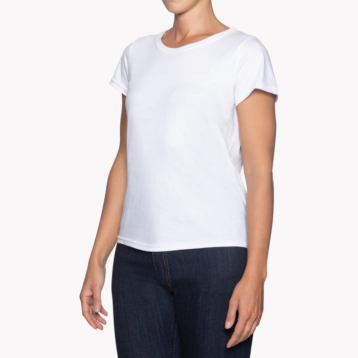 Naked and Famous Circular Knit Ballet Tee in White