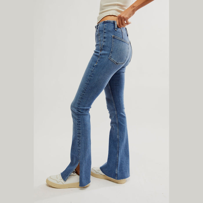 Free People Level Up Slit Bootcut Jean