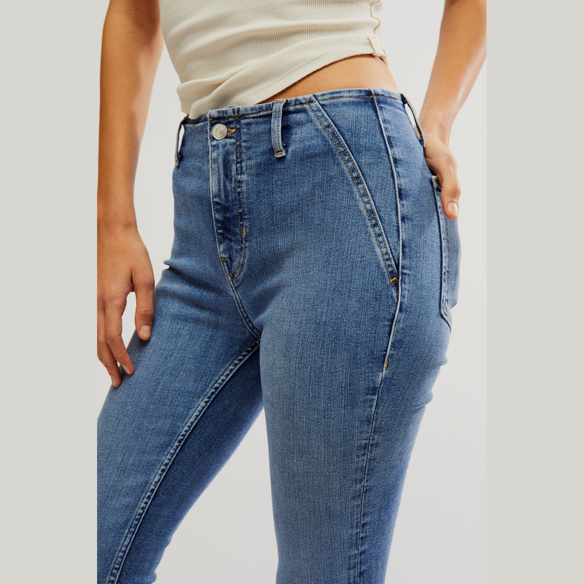 Free People Level Up Slit Bootcut Jean