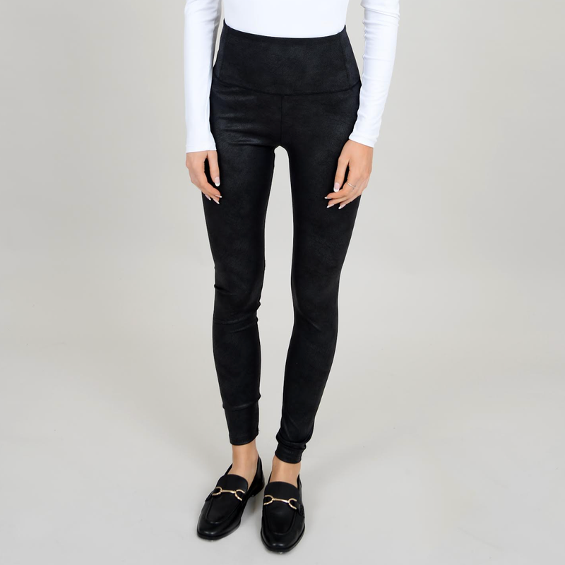 High Waisted Faux Suede Leggings