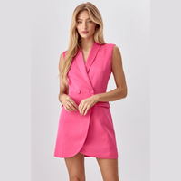 Adelyn Rae Sandra Sleeveles Blazer Dress 