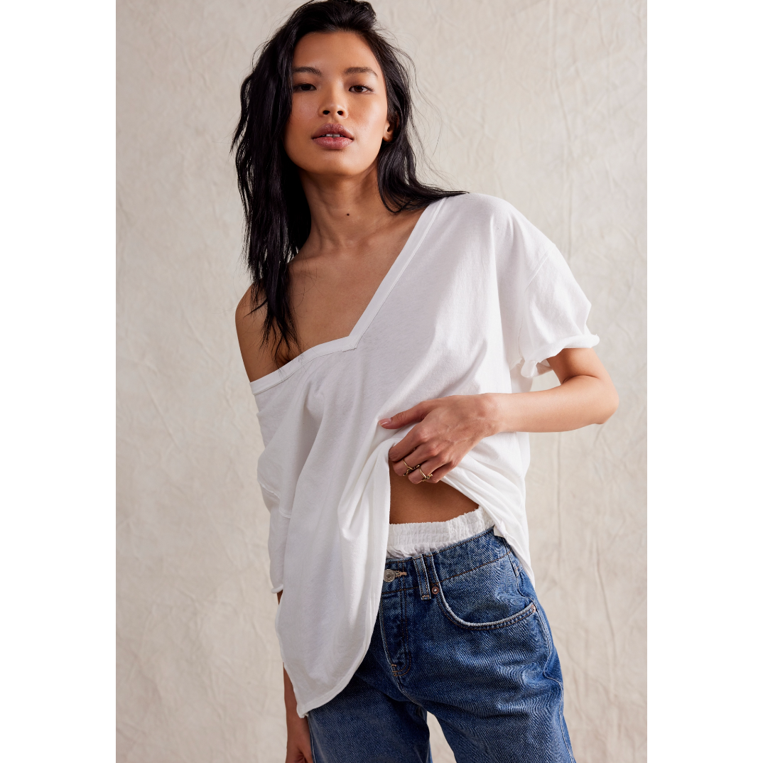 Free People Nina V-Neck Tee