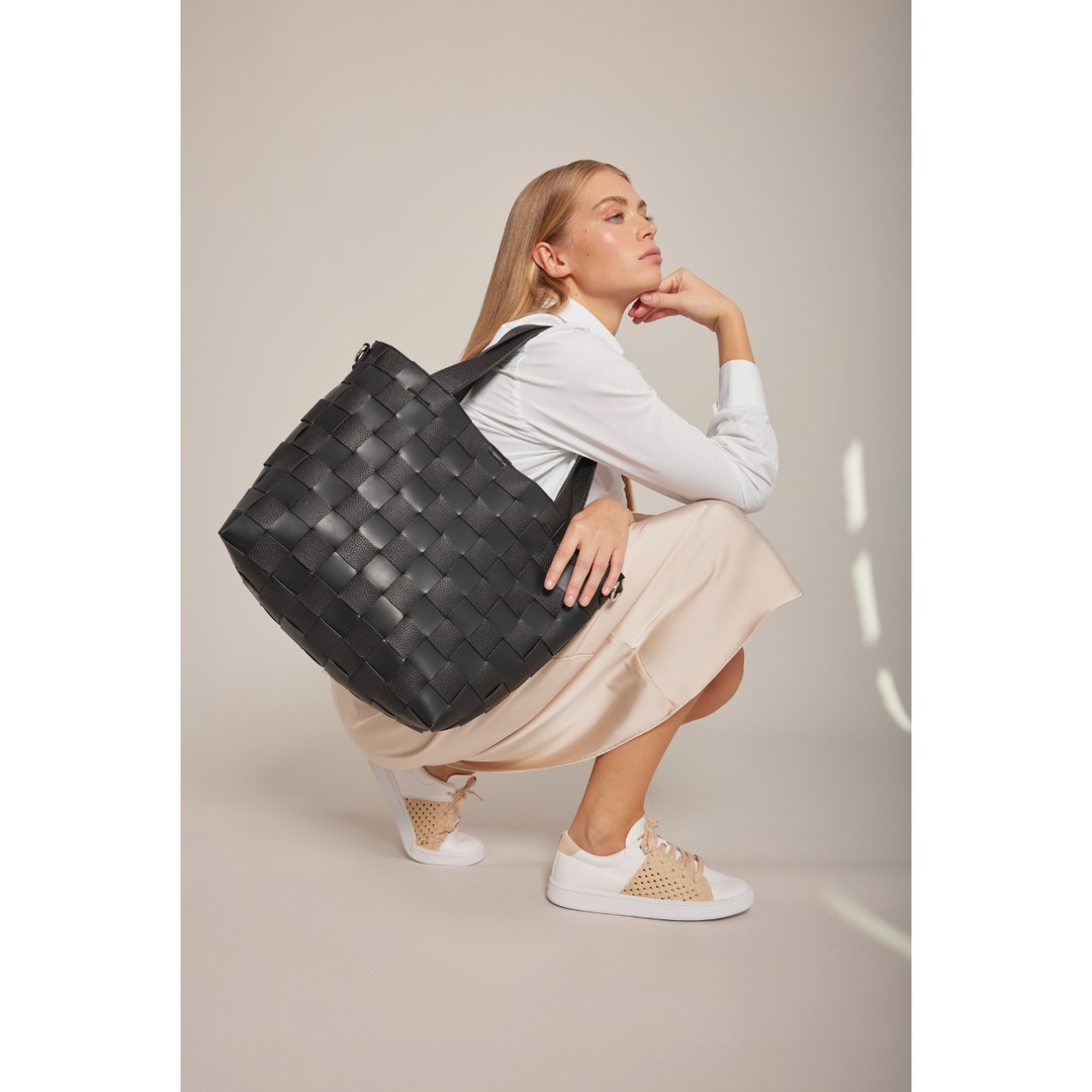 Ilse Jacobsen Square Braided Tote Bag