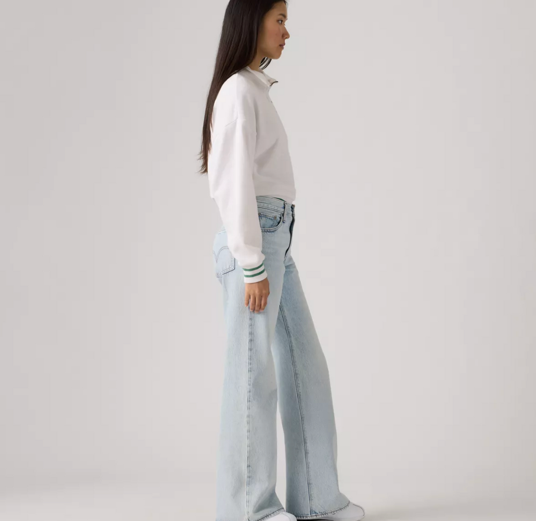 Levi's Middy Loose Boot Cut Abraided Art