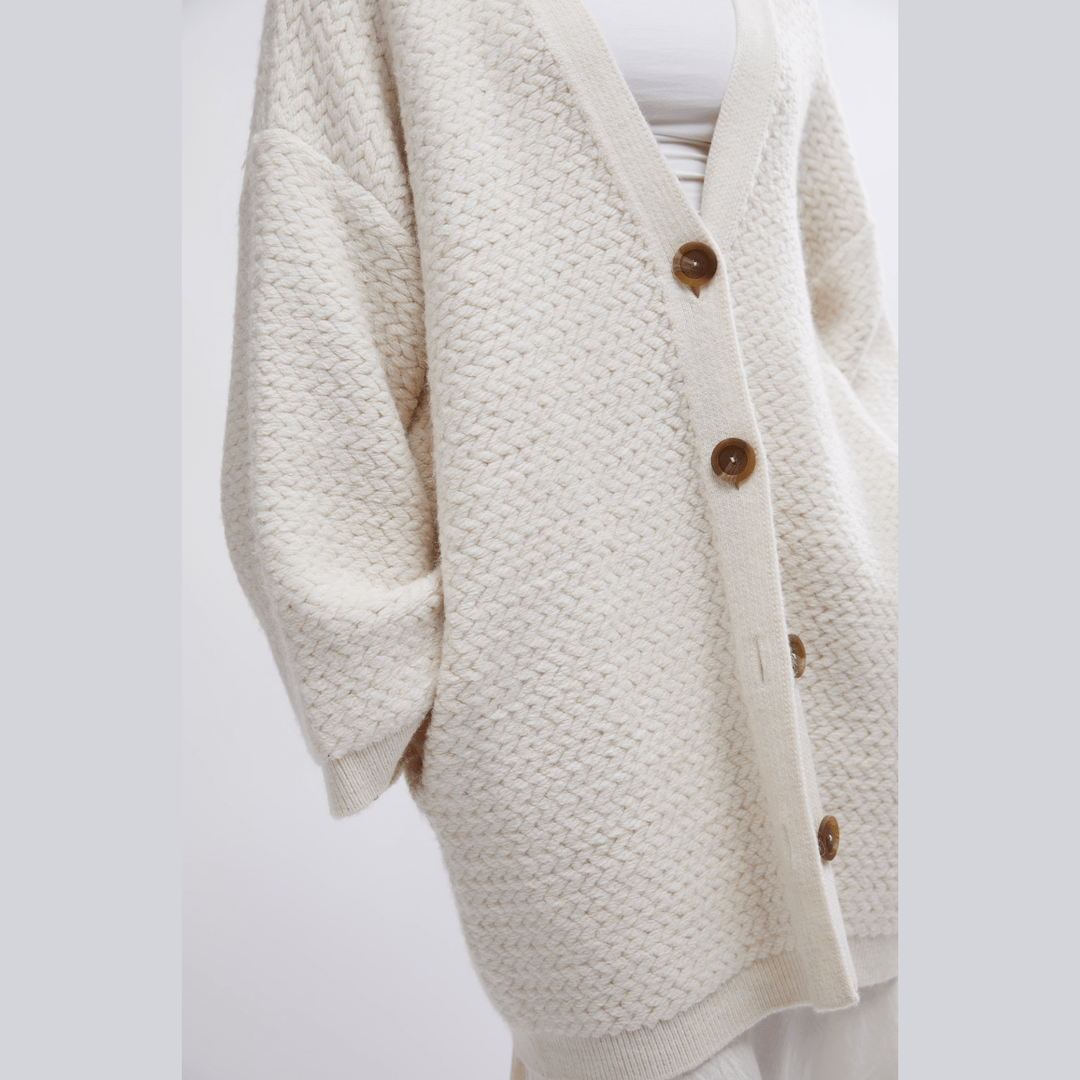 Free People Herringbone Stitch Cardigan