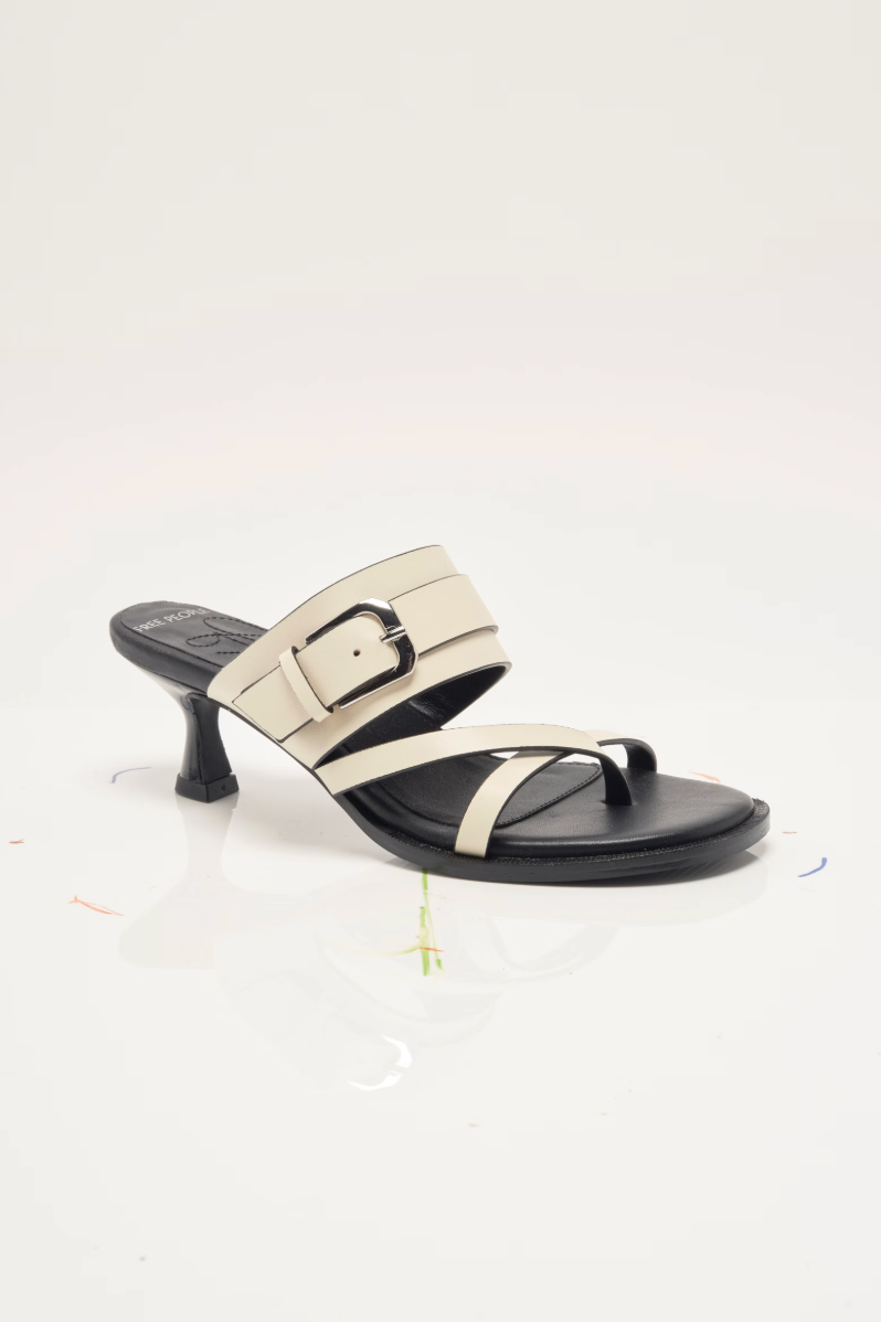 Free People Belted Heel Sandal Bone Leather