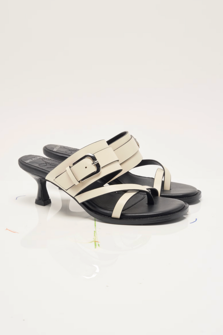 Free People Belted Heel Sandal Bone Leather