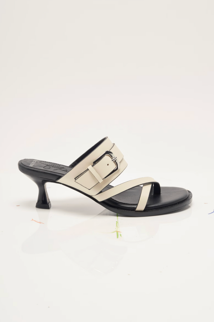 Free People Belted Heel Sandal Bone Leather