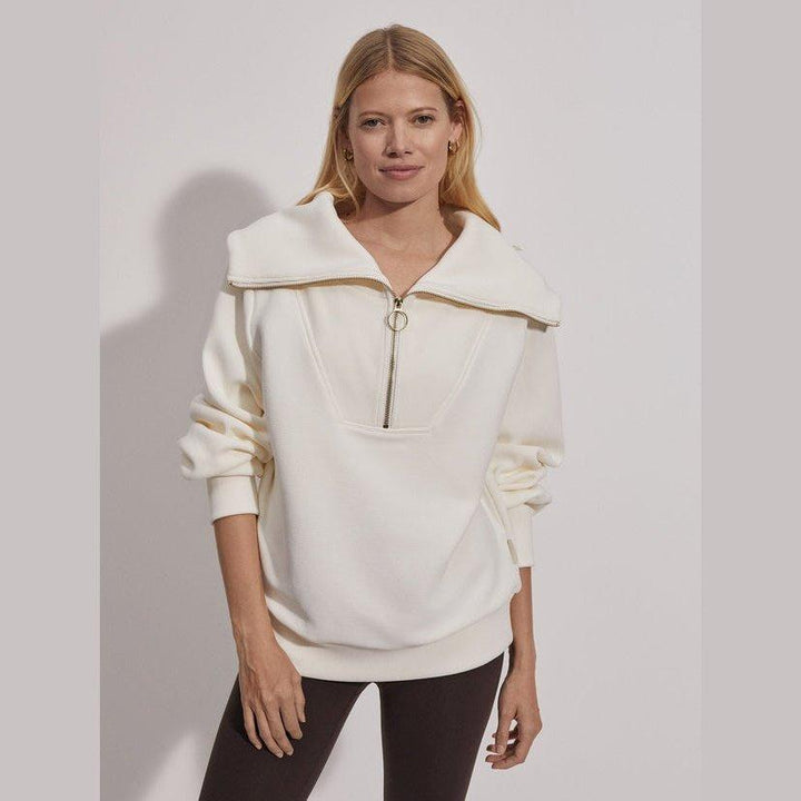 Varley Vine Half Zip Top in Ivory