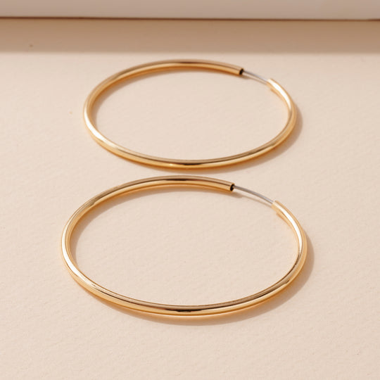 Thin Metal Hoop Earrings