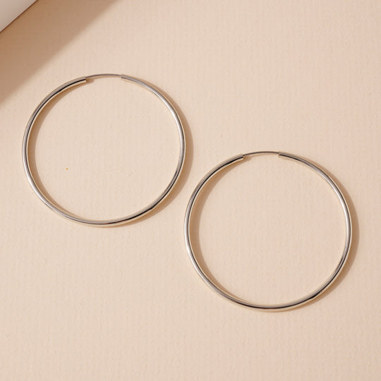 Thin Metal Hoop Earrings