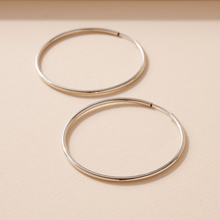 Thin Metal Hoop Earrings