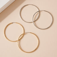 Thin Metal Hoop Earrings