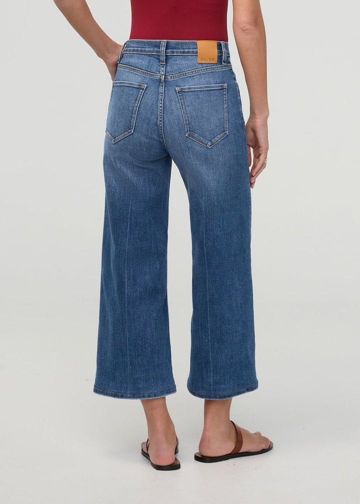 Du/er Performance Denim+ High Rise Wide Leg Cropped Jean