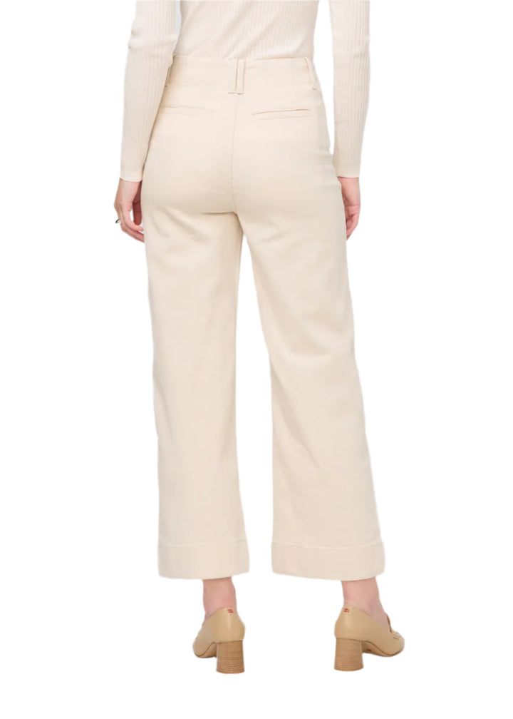 Du/er Lux Twill High Rise Trouser Ecru